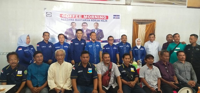 DPD Partai Demokrat Riau Gelar Coffee Morning Bersama Wartawan Rokan Hilir